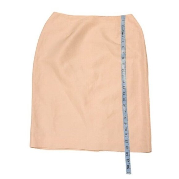 Vtg Oscar de la Renta Skirt Sz 8 Blazer Sz 6 Pale Pink Silk Linen Skirt Suit - Picture 12 of 15